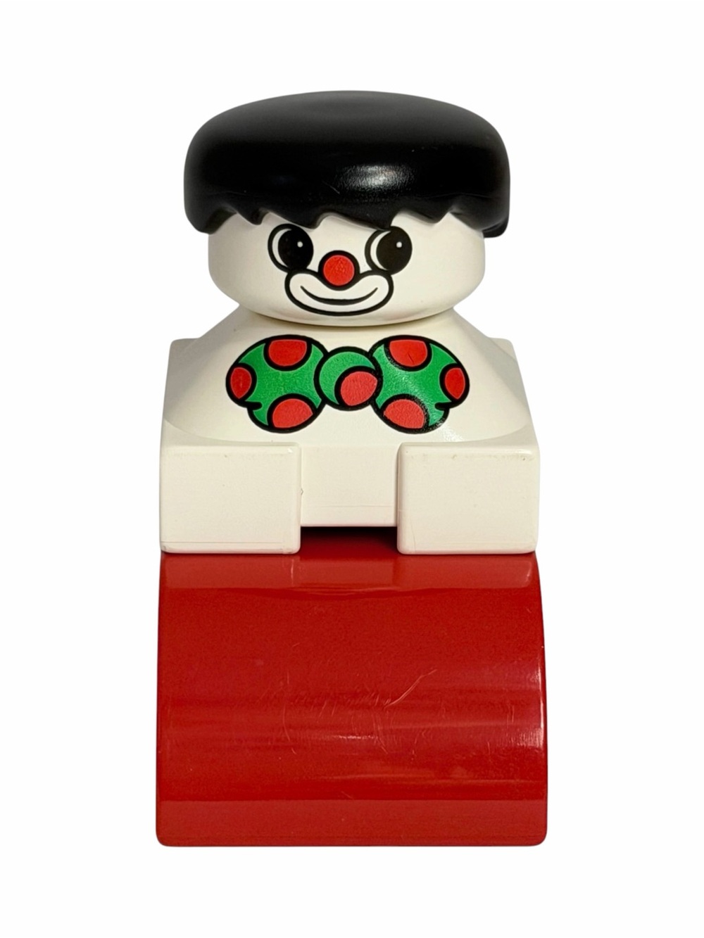 Vintage LEGO DUPLO Clown Brick 2327pb18 and Red Curved Brick 2302 | Set of 2